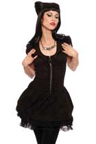 Bat attack collar dress
