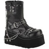 CLASH-430 Black Chain Boots