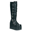 CONCORD-108 Black Buckled Boots