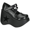 DYNAMITE-03 Black Platform Shoes