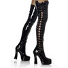 ELECTRA-3050 Black Thighigh Boots