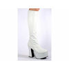SLICK-100 White PU Platform Boots