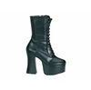 SLUSH-62 Black Laceup Platforms