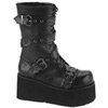 TRASHVILLE-205 Black Strap Boots