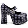 CHARADE-17 Skull Platform Heels