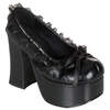 CHARADE-26 Black Platform Heels
