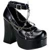 CHARADE-28 Strap Chain Heels