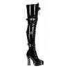 ELECTRA-3028 Black Patent Boots