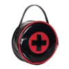 Black Red Cross Patent Handbag