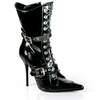 MILAN-1022 Black Strap Boots