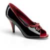 PUMP-216 Black Red Pumps