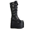 STACK-308 Black PU Platforms