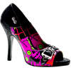 ZOMBIE-08 Black Graffiti Pumps