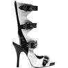 ZOMBIE-106UV Black White Boots