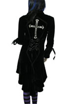 Velvet jacket w/cross