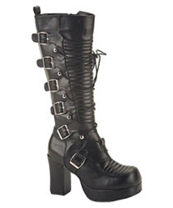 GOTHIKA-200 Black Laceup Boots