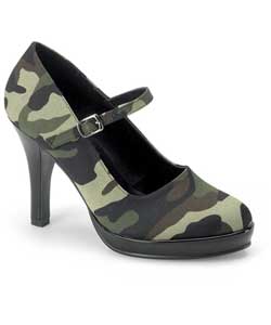 SOLDIER-06 Camo High Heels - Military and Patriotic Costume Shoes and Boots