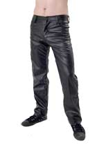 Leather look PVC Button Fly Jean