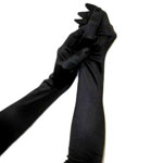 Stretch Satin Long Finger Gloves
