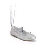 BALLERINA-01G Silver Glitter Shoes