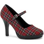 COLLEGE-04 Plaid Mary Janes