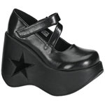 DYNAMITE-03 Black Platform Shoes