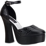 DOLLY-76 Black Platform Heels