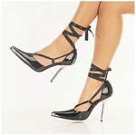 HEAT-06  Spike Black Heels
