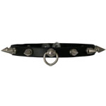 Leather Choker Spiked Loop