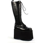 MEGA-602 Black Platform Boots