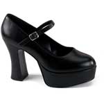MARYJANE-50 Black Platform Heels