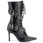 MILITANT-128 Black Combat Heels