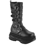 Neptune-100 Black Buckle Boots