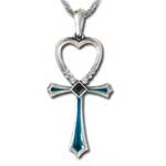 Crystal Heart Ankh