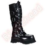 RAVAGE-II Black Zipper Boots