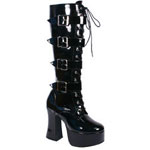 SLUSH-225 Black Patent Platforms