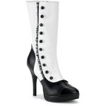 SPLENDOR-130 Black White Boots