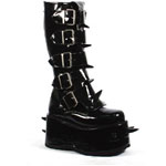 WICKED-800 Black Patent Boots