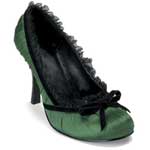 DAINTY-420 Green Satin Heels