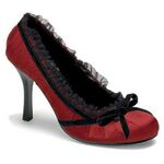 DAINTY-420 Red Satin Heels