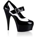 DELIGHT-688 Black/White Stilettos