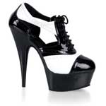 DELIGHT-689 Black/White Stilettos