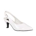 DIVINE-317W White Patent Pumps