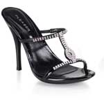 ECLAIR-03 Black Rhinestone Heels