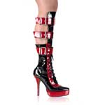 INDULGE-1028 Black Red Boots