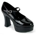 MARYJANE-50X Wide Black Heels