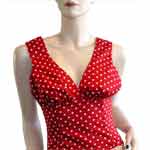 Polka Dot V-Front Top