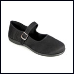 SASSIE-08 Black Canvas Maryjanes