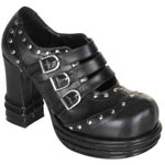 VAMPIRE-08 Buckle Strap Studded Shoes
