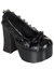 CHARADE-26 Black Platform Heels view 1